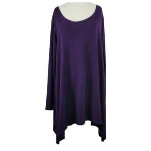 Bryn Walker Chester Tunic Huckleberry Purple Space Dye Size Large